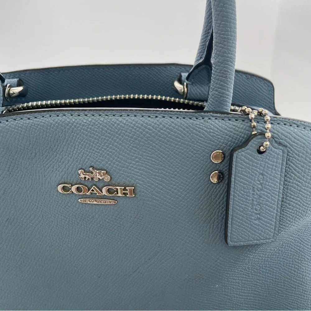 Coach Crossgrain Leather Mini Lillie Carryall Bag +matching Medium Id Zip Wallet - Picture 2 of 16